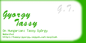 gyorgy tassy business card