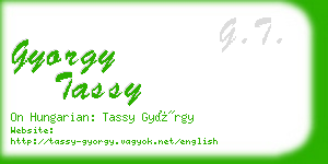 gyorgy tassy business card